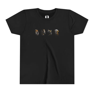 The Four Faces youth T-shirt in Black