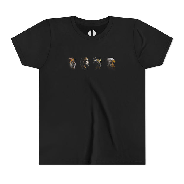 The Four Faces youth T-shirt in Black