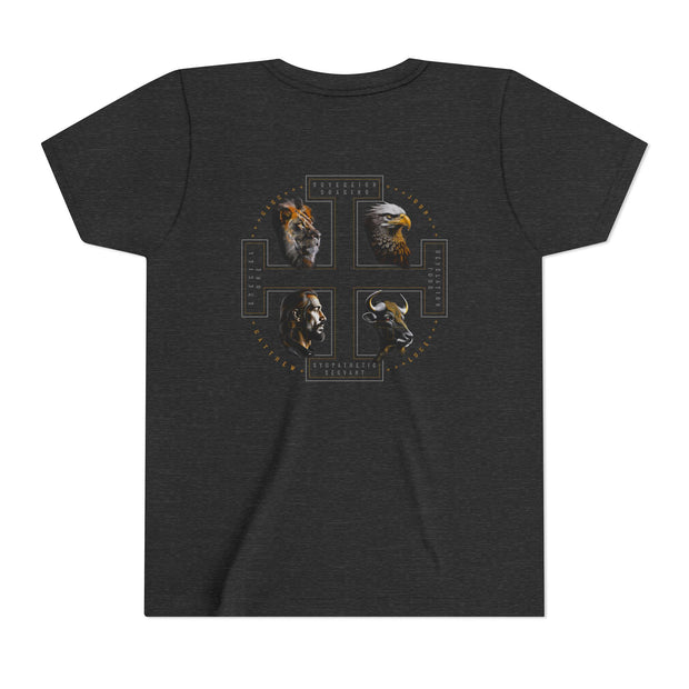 The Four Faces youth T-shirt in Dark Gray