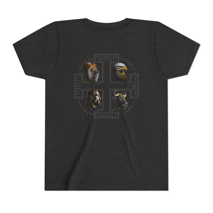 The Four Faces youth T-shirt in Dark Gray