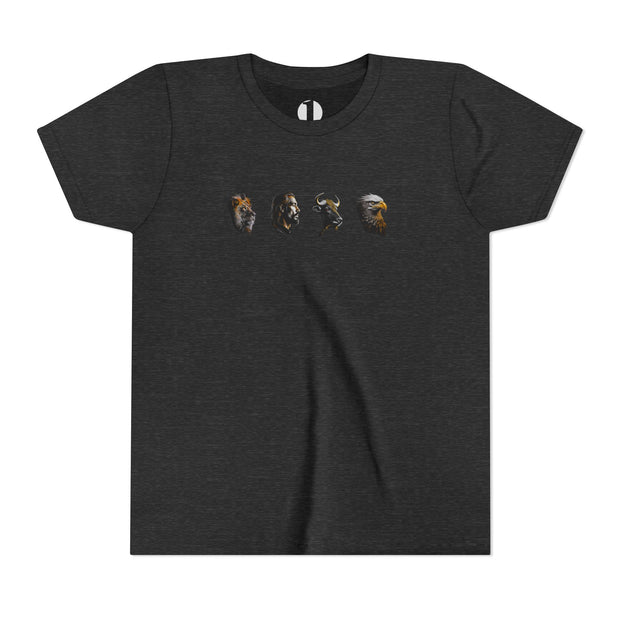 The Four Faces youth T-shirt in Dark Gray