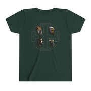 The Four Faces youth T-shirt in Forest Green
