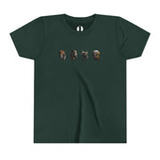 The Four Faces youth T-shirt in Forest Green