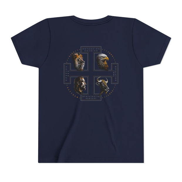 The Four Faces youth T-shirt in Navy