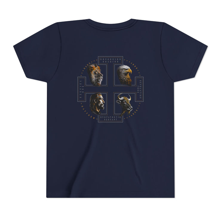 The Four Faces youth T-shirt in Navy