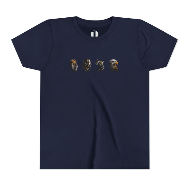 The Four Faces youth T-shirt in Navy
