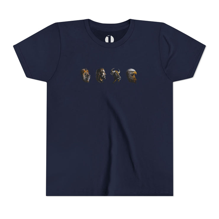 The Four Faces youth T-shirt in Navy