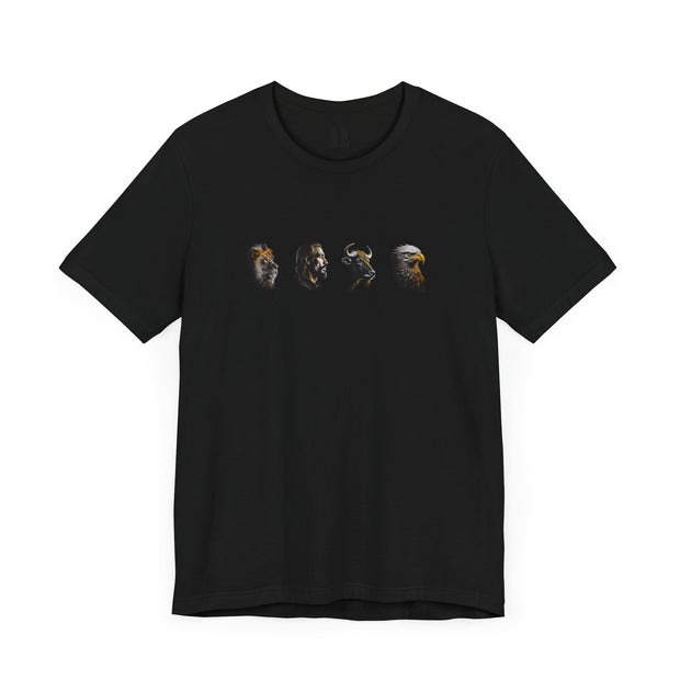 The Four Faces T-shirt in Black
