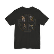 The Four Faces T-shirt in Black Heather