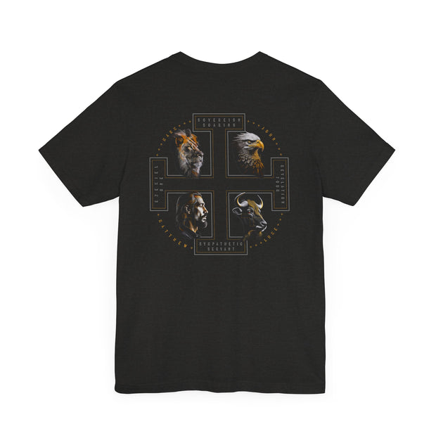 The Four Faces T-shirt in Black Heather