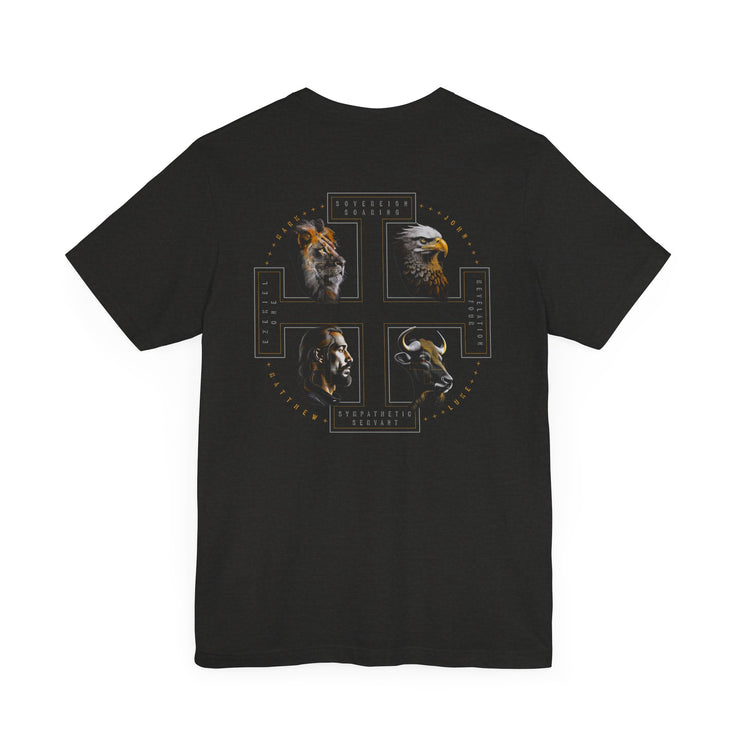 The Four Faces T-shirt in Black Heather