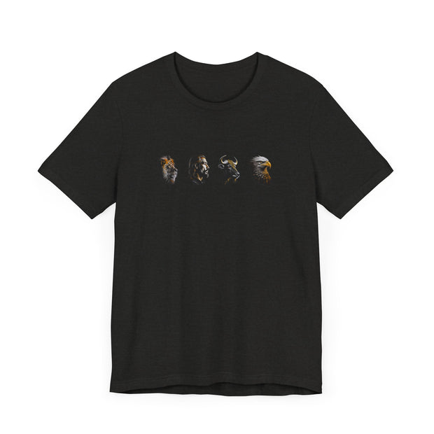 The Four Faces T-shirt in Black Heather