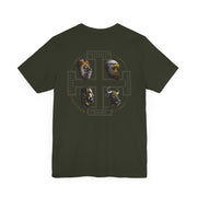 The Four Faces T-shirt in Dark Olive