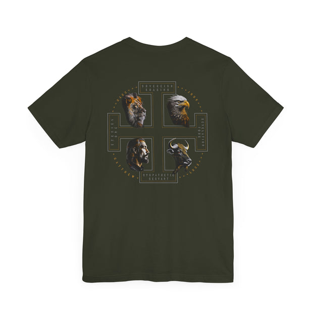 The Four Faces T-shirt in Dark Olive
