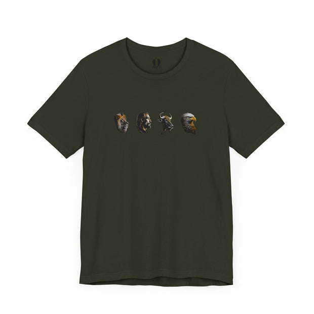 The Four Faces T-shirt in Dark Olive