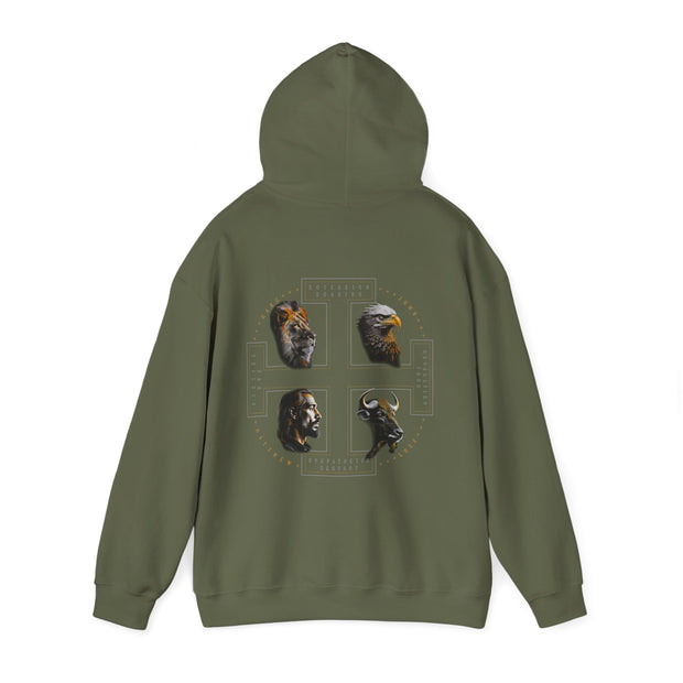 The Four Faces hoodie in military green