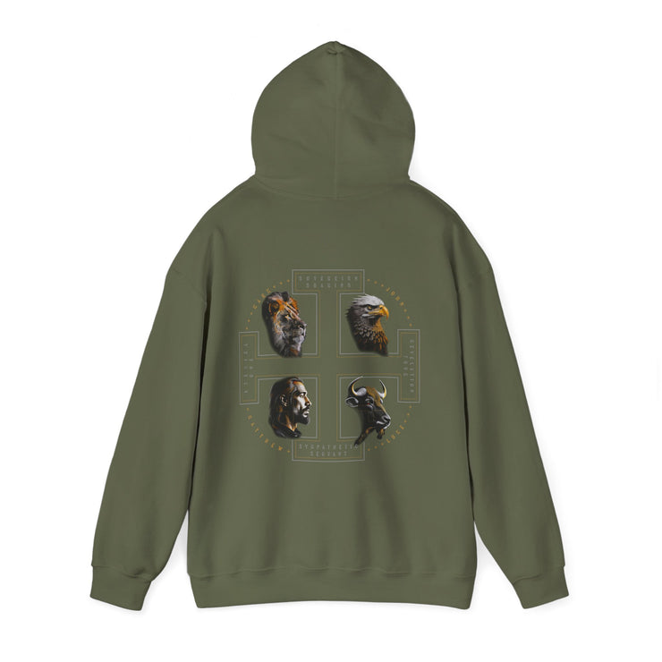 The Four Faces hoodie in military green