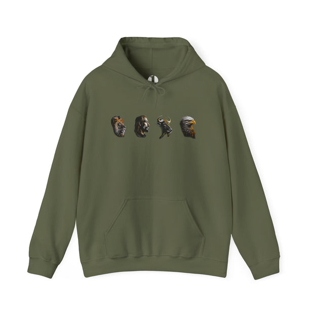 The Four Faces hoodie in military green