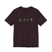 The Four Faces T-shirt in Oxblood Black