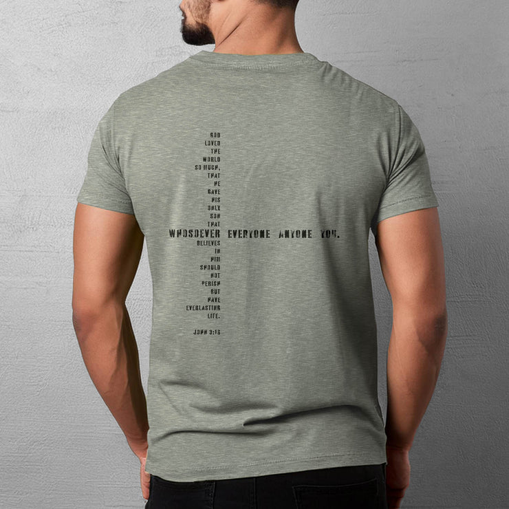 Whosoever Everyone Anyone You. (John 3:16) – Unisex Jersey Short Sleeve Tee
