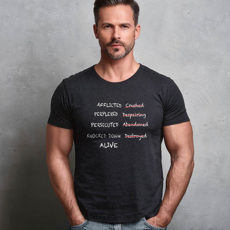 But Not (2 Corinthians 4:8–9) – Unisex Jersey Short Sleeve Tee