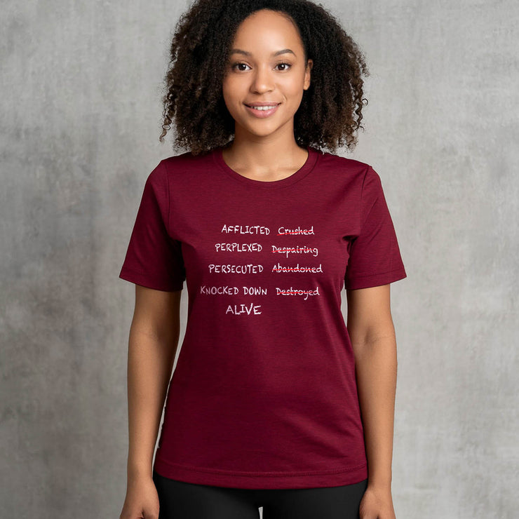 But Not (2 Corinthians 4:8–9) – Unisex Jersey Short Sleeve Tee