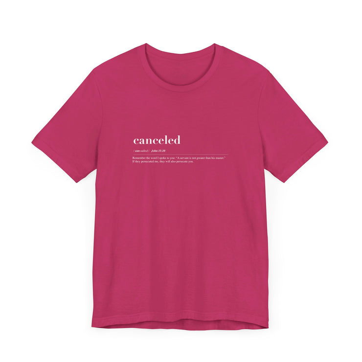 Discipleship Defined T-shirt in Berry – Canceled