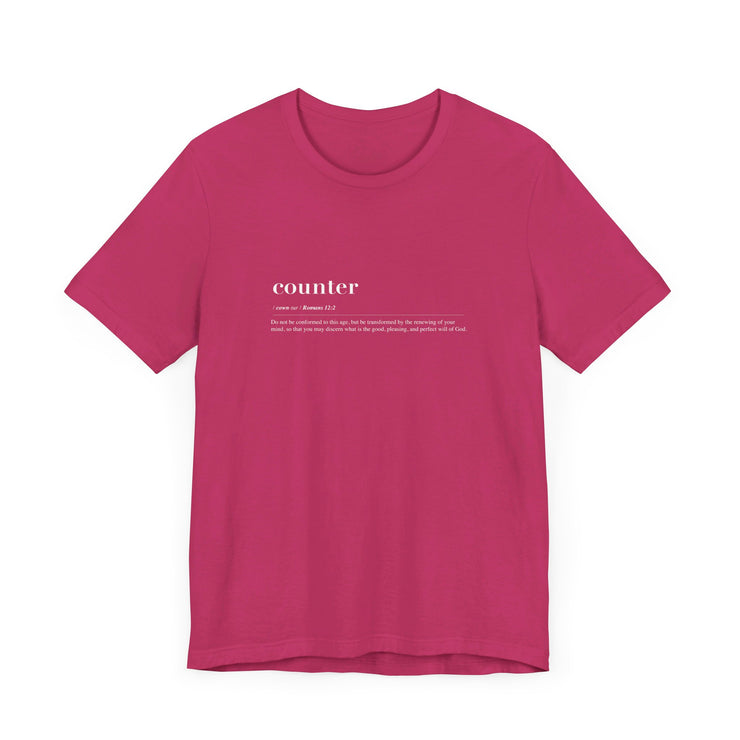 Discipleship Defined T-shirt in Berry – Counter