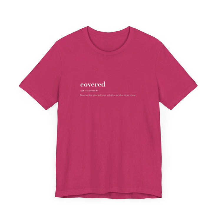 Discipleship Defined T-shirt in Berry – Covered