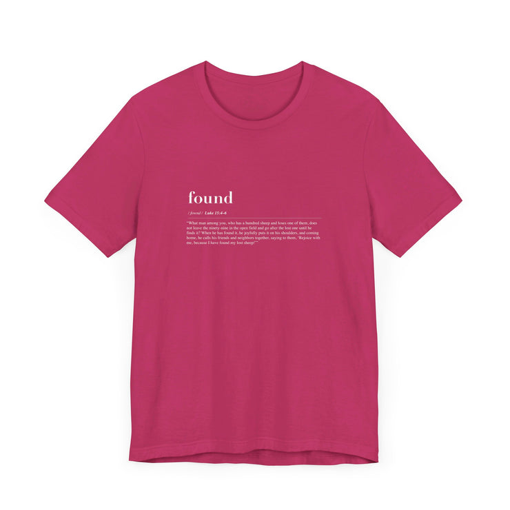 Discipleship Defined T-shirt in Berry – Found