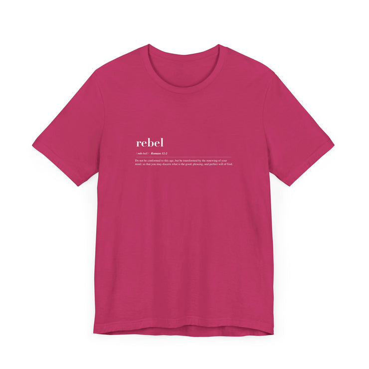 Discipleship Defined T-shirt in Berry – Rebel