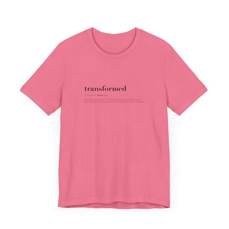 Discipleship Defined T-shirt in Charity Pink – Transformed