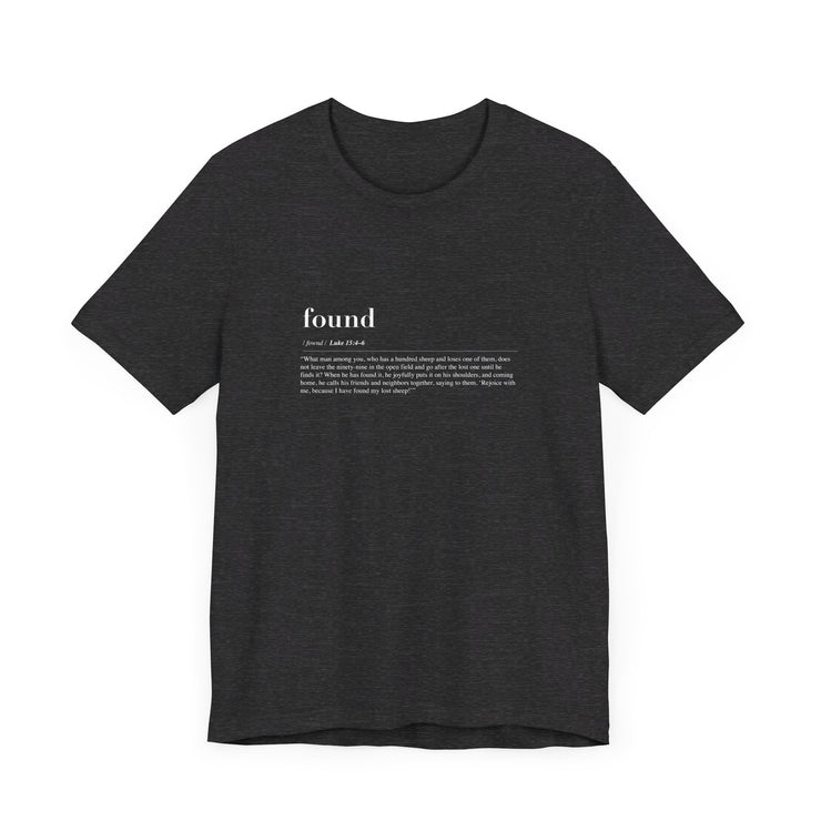 Discipleship Defined T-shirt in Dark Gray Heather – Found