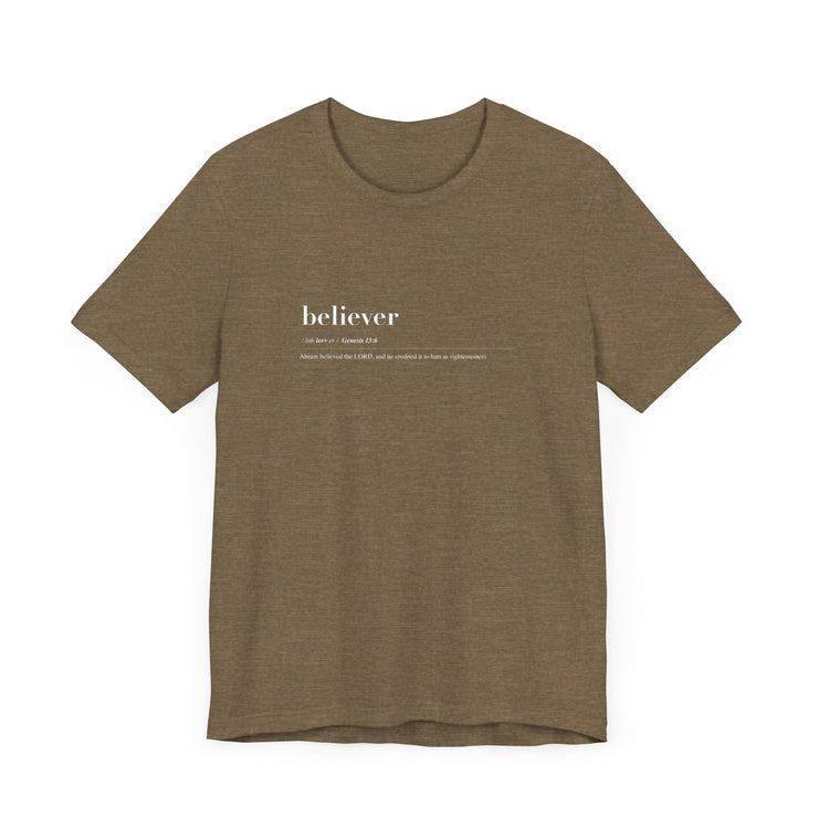 Discipleship Defined T-shirt in Heather Olive - Believer