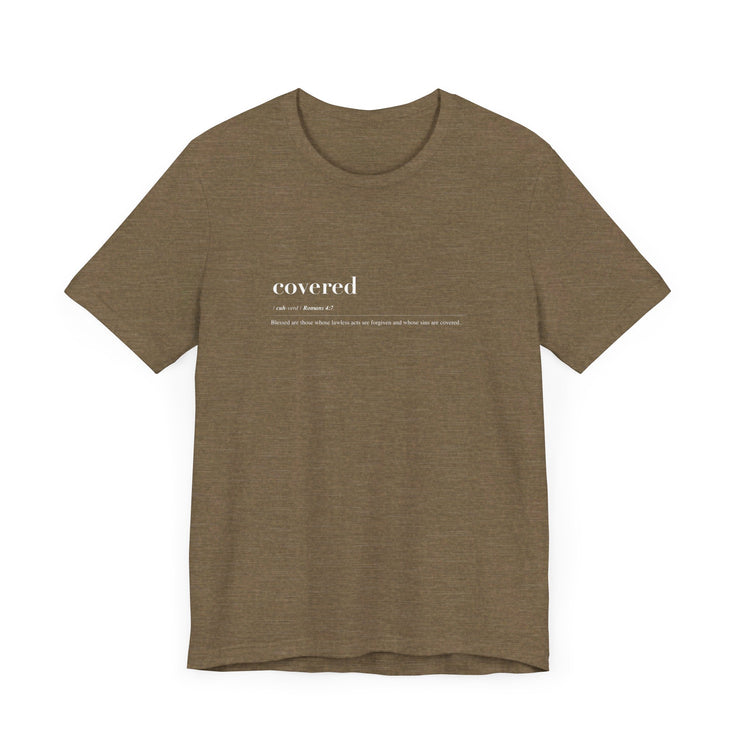 Discipleship Defined T-shirt in Heather Olive – Covered