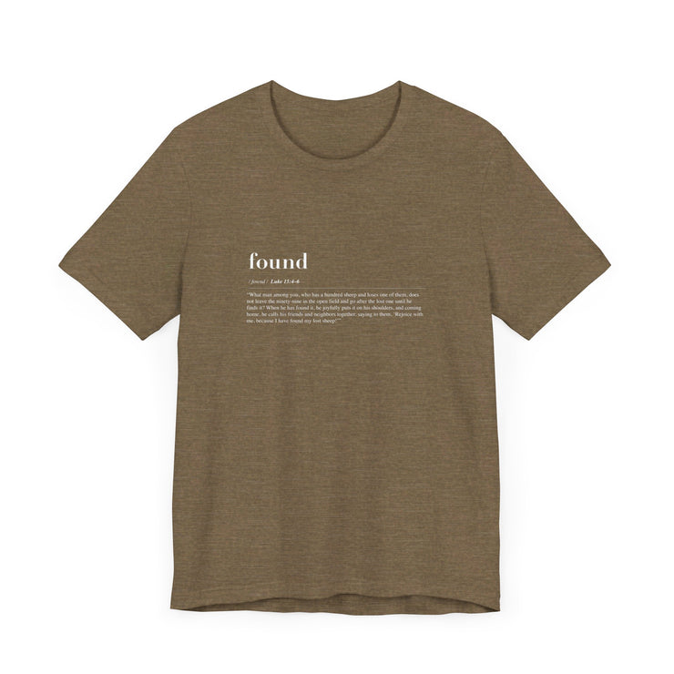Discipleship Defined T-shirt in Heather Olive – Found