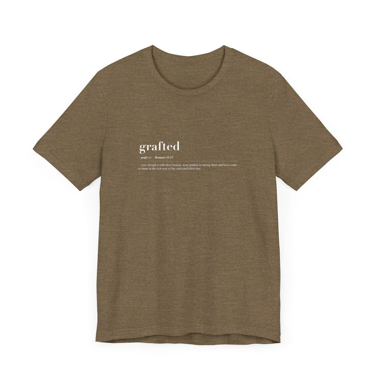 Discipleship Defined T-shirt in Heather Olive – Grafted