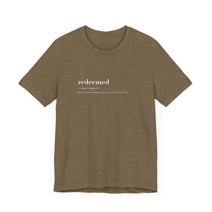 Discipleship Defined T-shirt in Heather Olive – Redeemed