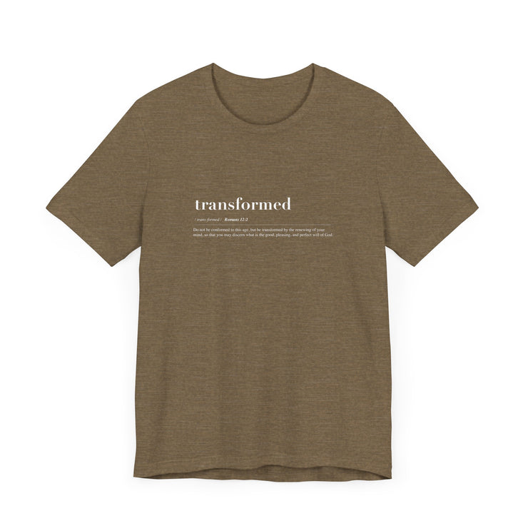 Discipleship Defined T-shirt in Heather Olive – Transformed