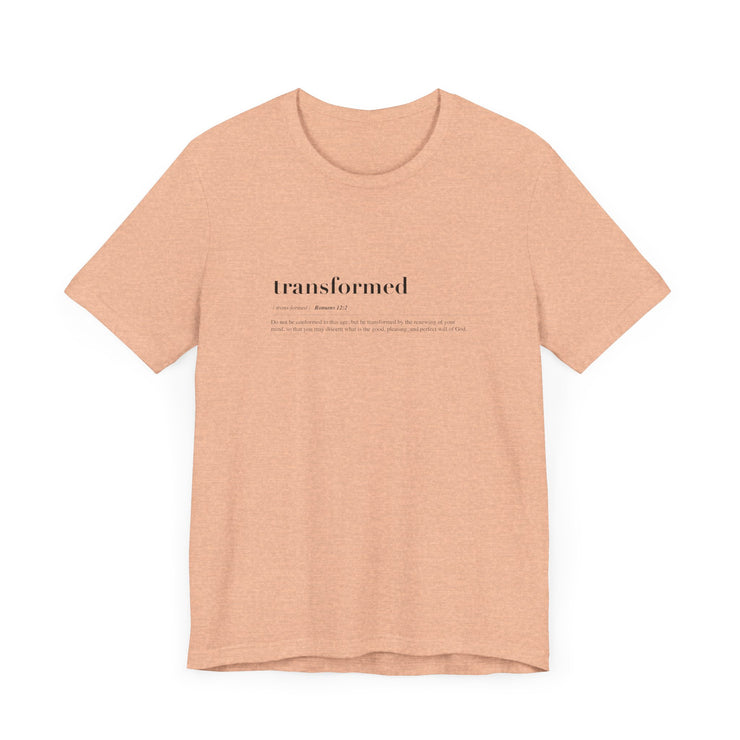 Discipleship Defined T-shirt in Heather Pink – Transformed