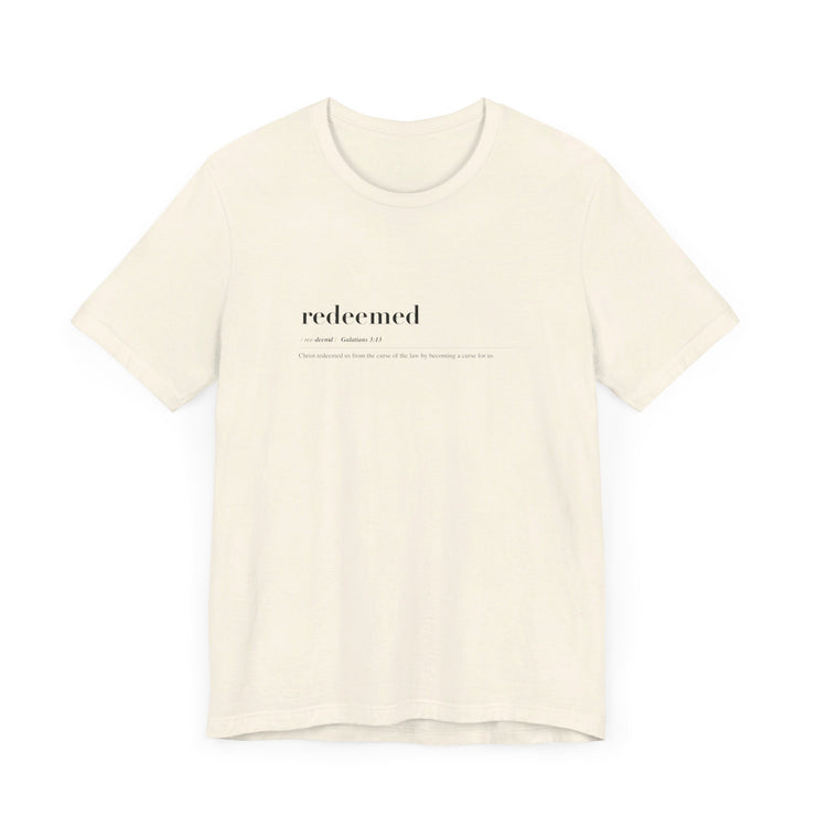 Discipleship Defined T-shirt in Natural – Redeemed