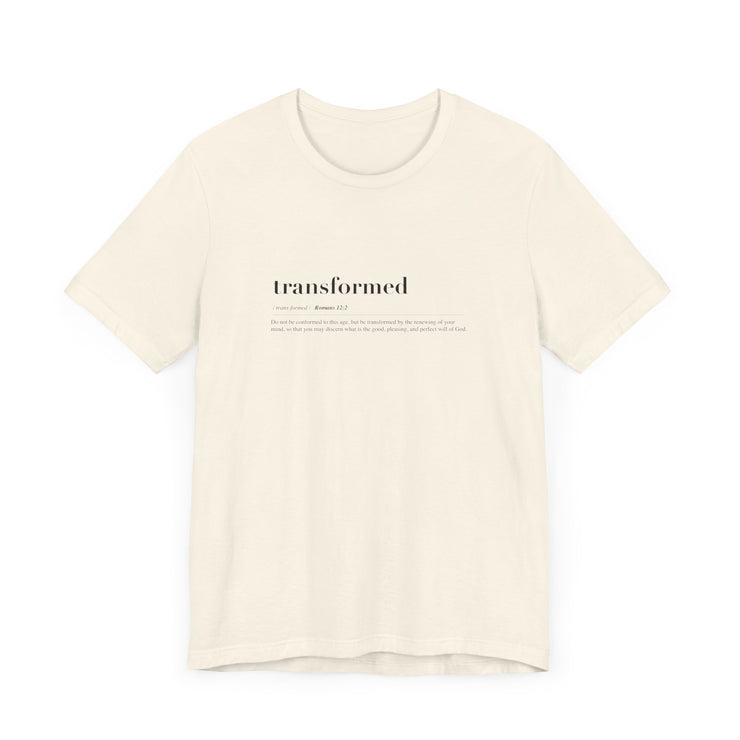 Discipleship Defined T-shirt in Natural – Transformed