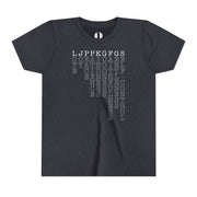 Fruit of the Spirit T-shirt with acronym graphic in Heather Gray