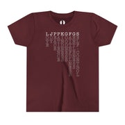 Fruit of the Spirit T-shirt with acronym graphic in Maroon