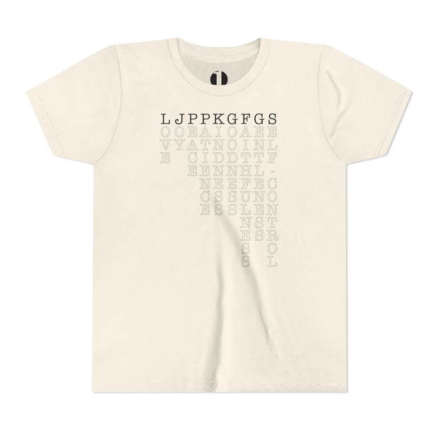 Fruit of the Spirit T-shirt with acronym graphic in Cream