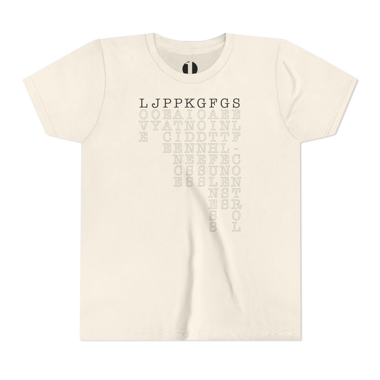 Fruit of the Spirit T-shirt with acronym graphic in Cream