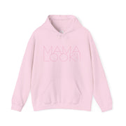 Pink hoodie with 'MAMA LOOK!' graphic