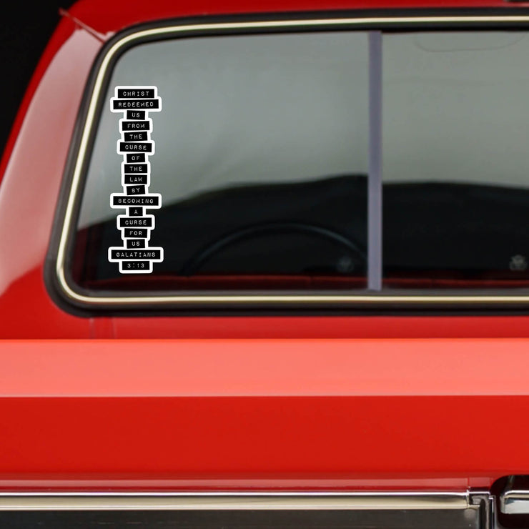 REDEEMED (Galatians 3:13) – Kiss-Cut Vinyl Decals
